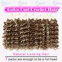7 Packs GoGo Curl Crochet Hair 10 Inch Short Curly Crochet Hair for Women Water Wave Beach Curl Deep Twist Crochet Braids Synthetic Braiding Hair Extensions (10 Inch, P30/613)