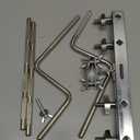 Jiayouy Cowbell Holder Percussion Mount-All Percussion Bracket with Straight Rod Z Shape Mount Arm, 4 Position Mounted Cowbell Mounting Bracket for Jam Blocks Tambourine Percussion Rack Stand