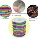 2 x Colorful Elastic String, Total 100M, 1MM Stretchy Bracelet String Bead Cord for Bracelets, Sewing, Necklace, Jewelry Making and Crafts.