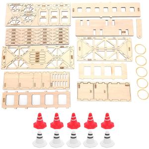 RiToEasysports RC Crawler Course, RC Crawler Obstacle Course Wooden High Density Board Road Block Set for LDARC X 1:43 Scale