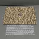 BYCeke for MacBook Pro 16 inch Case 2026-2021 M5 M4 M3 M2 M1 A3403 A3186 A2991 A2780 A2485,Leather Leopard Print Hard Shell&Keyboard Cover for MacBook Pro16 M4 Cow Pattern Plastic Cases,Leopard White