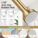 YNL Tension Shower Curtain Rod 34-96 Inches2.8-8ft) Adjustable Spring Shower Rod No Drilling, Non-Slip, Never Rust, Stainless Steel, Suitable for Bathroom Window Kitchen, Gold
