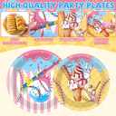 96PCS Ice Cream Drip Baseball Birthday Party Paper Plates and Napkins Set Sport Party Paper Plates Baseball Ice Cream Disposable Tableware Parties Set for Kids Decorations