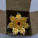 Electric Plastic Light, Pooja Diya with LED Spark, Home Temple Decor, Electric Diya Golden,Mandir Diya,Diwali Diya Lamp (1 Layer, 1)