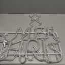 Outdoor Lighted Merry Christmas Tree Star Theme Sign Decoration 50" Extra Large Red and Green Waterproof LED Neon Pre Lit Display Christmas Garden Yard Window Wall Store Holiday Decoration, Tree Style