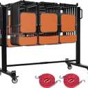 Folding Chair Rack, Heavy-Duty Chair Cart Black