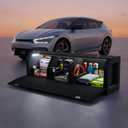 SUV Trunk Organizers with LED Lights, Waterproof Car Storage Organizer | 42.12 * 11.4 * 12.2in, Diamond-Pattern Leather, With Lid & Handle, Powered by 4 AA Batteries (Batteries Not Included)