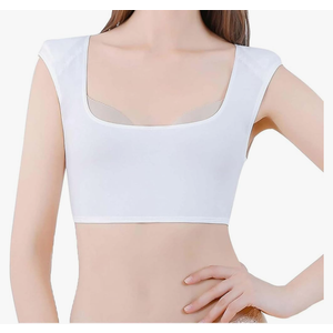 Womens Shaper False Shoulders 2 in 1 Built-in Shoulder Pad Vest Shirt Undershirt M
