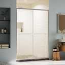 Bathbliss Double Sliding Shower Door, Framed Shower Door 48" x 72", 8mm Tempered Glass with Nano & Soft-Close, Modern Brushed Nickel for Bathroom