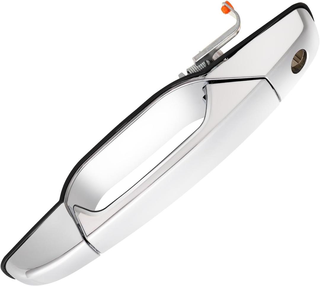 Exterior Chrome Door Handle Front Left Driver Side for 2007 2008 2009 2010 2011 2012 2013 2014 Chevy Silverado Suburban Tahoe Avalanche, GMC Sierra Yukon, Cadillac Escalade -20828258, 22738721, 80546