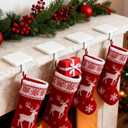 Set of 4 Metal Christmas Stocking Holders for Mantle Heavy Duty Stocking Hangers Stocking Hook Christmas Ornaments for Counter Tables Window Fireplace Mantle Decoration (White)