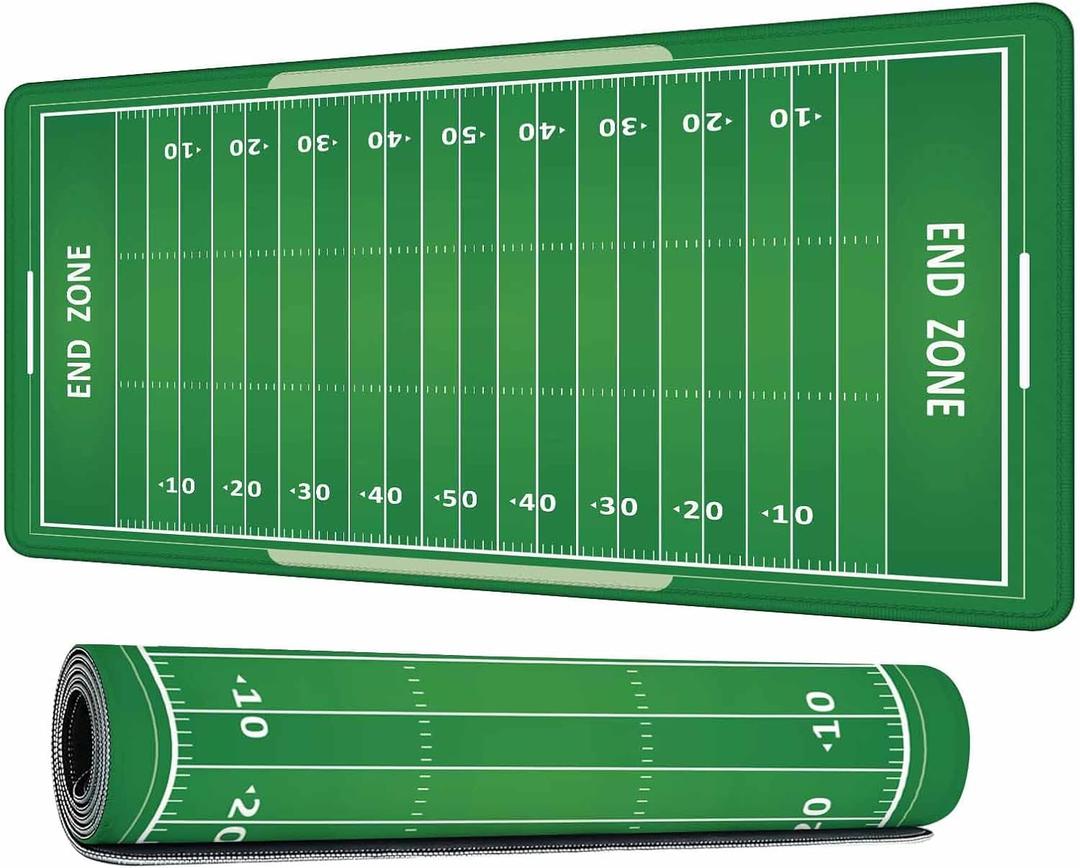 American Football Field Mouse Pad Football Yard Lines XL Gaming Mouse Keyboart Mat for Desk,Computer,Office,Home 35.4"X15.7"