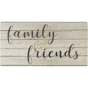 J&V TEXTILES Anti Fatigue Kitchen Mat for Floor, Embossed Themed Cushioned Kitchen Runner Rug Mat, Non Slip, Easy Wipe Clean, 1/2 Inch Thick (20x39 inches, Family & Friends)