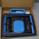 Kids Case for iPad 7th/8th/9th Gen 10.2 inch,Adjustable Portrait/Landscape Stand/Drop Proof with Handle/Kickstand,Child Friendly Protective Cover for iPad 10.2 2021/2020/2019 (BlackBlue)