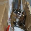 Exhaust Tip,Universal Exhaust Elbow Pipe 5 Inlet 6" Outlet with Steel Clamp - Chrome/Black Finish for Cars & Trucks (Silver)