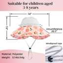 Kids Beach Hat Thin mesh Hats kids'fisherman Summer Sun Hats for Kids(5-10 Years)