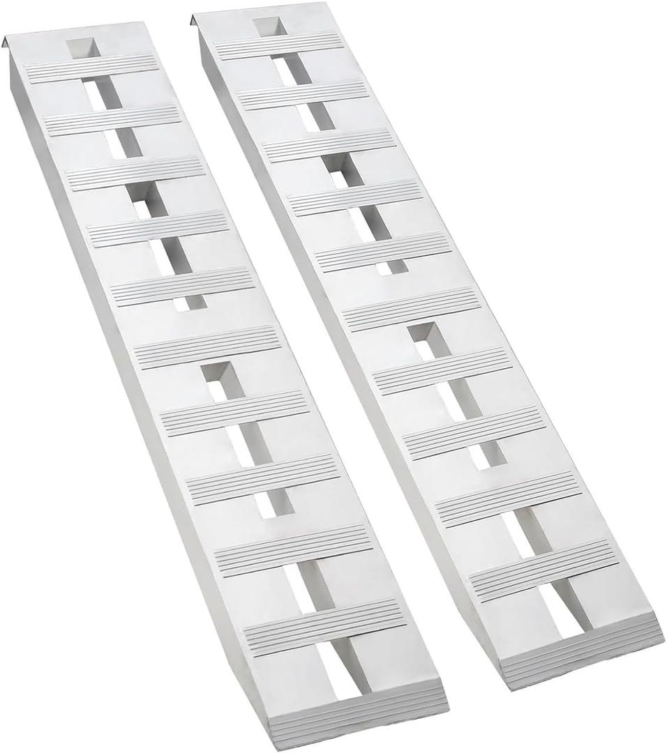 FAYUWUOX 60x12 Inch 6000Lbs Aluminum Ramps Lawn Mower, Wheelchair Ramps Home Steps, Low Profile Car Ramps Oil Changes
