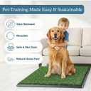 Artificial Grass Puppy Pee Pad for Dogs and Small Pets - Set of Three 23x18.5-Inch Reusable 3-Layer Turf Pads for Dogs - Indoor and Outdoor Fake Grass Potty Pet Supplies by PETMAKER