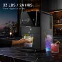 3 x Kismile Nugget Ice Maker Countertop, 33LBS/24H Ice Machine with Soft Chewable Ice, One-Click, Self-Cleaning Function, Stainless Steel Ice Maker with Indicator Lights for Home/Kitchen(Black)