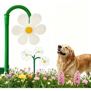 Crazy Daisy Sprinkler 360 Rotating Dancing Sunflower Water Sprinkler for Lawn, Garden & Yard Watering, Outdoor Play Sprinkler for Dogs (White) 1