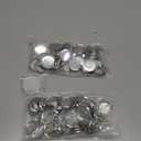 BEAMNOVA 100 Sets of Metal Button Supplies Blank 37mm / 1.46 in (Approx. 1-1/2 inch) for Button Maker Machine, Slick Metallic Back, Badge Making Parts Round DIY Pin Maker