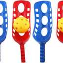 Kids Scoop Ball Game Outdoor Toys Sports Toss Game with 4 Scoops and 2 Balls for Backyard Beach Camping Family Gatherings