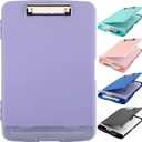 SFLHHDM Clipboard with Storage, Clip Boards 8.5x11, Plastic Clipboard with Pen Holder, Purple Clipboards, Clip Board Folder for Women Teachers Work, School & Office Supplies