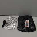 ohyeahlady Women Sexy PU Leather Dress Plus Size Spaghetti Strap Mini Dresses Sleeveless Pleated Steampunk Clubwear, XL