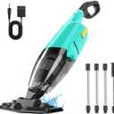 Handheld Pool Vacuum for Above Ground Pools,Cordless Pool Vacuum with Powerful Suction up to 18 gallons/min,Ideal for Leaves and Debris,Pool Vacuum Head for Pools Above Ground and Hot Tubs (Green)