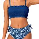MIGU Girls Swimsuit 14-16 Bikini Sets Blue Girl Swim Suit Adjustable Straps Teen Girls Bathing Suit with Chest Pad 2 Piece Tween Swimwear