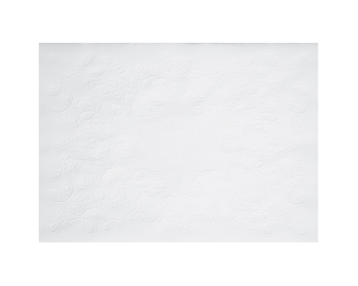 Geosar Disposable Paper Placemats  Set Summer Outdoor Indoor for Greenery Dining Table Decoration Shower Birthday(White)