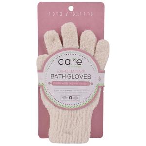 CleanLogic Exfoliating Bath and Shower Gloves, Certified Organic, 1 Pair