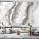 Gray Simple Marble Bedroom Wallpaper Mural Mural47 S 100" Wx73 H(Not Peel and Stick) (M47)