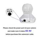DC Power Adapter Extension Cable, 1.35mm x 3.5mm Male to Female Jack DC 5V Plug Extension Cord for CCTV Security Camera etc., 2pcs 5m/16.4Feet White