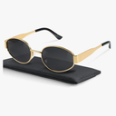 livho 2025 Trendy Oval Sunglasses - Stylish Polarized Shades for Everyday - Retro Metal Frames
