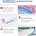 Halloween Diamond Painting Kits for Adults Beginners,Pumpkin 5D DIY Diamond Art Kit Trick or Treat Full Round Drill Diamond Dot Gem Art for Adults,Paint with Diamonds Pictures Adult Crafts Diamond Kit