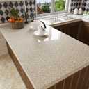 CRE8TIVE 24"x354" Granite Contact Paper for Countertops Marble Peel and Stick Wallpaper Light Brown Self Adhesive Waterproof Removable Vinyl Wall Paper for Kitchen Bathroom Counters Cabinets Decor