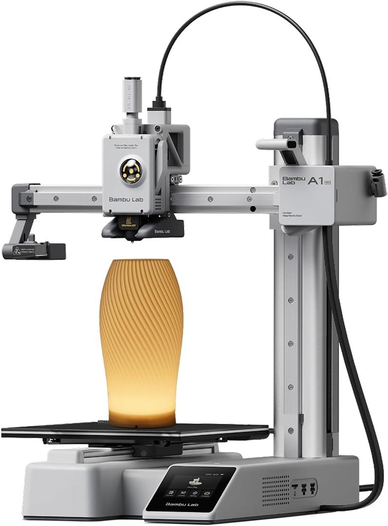 Bambu Lab A1 mini 3D Printer + LED Lamp Kit, Set Up in 20 Mins, High Speed & Precision, Full-Auto Calibration & Active Flow Rate Compensation, 48 dB Quiet FDM 3D Printers