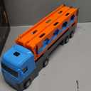 Transport Truck Toy Toddler Car Carrier for Boys Girls, 9 in 1 Race Track and Die-Cast Truck Baby Race Car Toy Vehicles for 3 4 5 Year Old Kids
