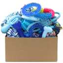Beiker 20 Pack Puppy Chew Toys  Blue Dog Teething Toys for Puppies, Puppy Teething Rings and Ropes, Blue Rubber Toy Bundle for Small Dogs, Cute Interactive Dog Balls for Small Breed