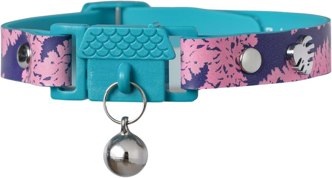 Kittyrama Botanicals Fern Cat Collar. Award Winning. Hypoallergenic, Quick Release Breakaway, Comfy & Soft. Vet Approved. Other Styles Available (Adult)