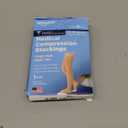 Amazon Basic Care Medical Compression Stockings, 20-30 mmHg Support, Women & Men Thigh Length Hose, Open Toe, Beige, Small (Previously NuVein)