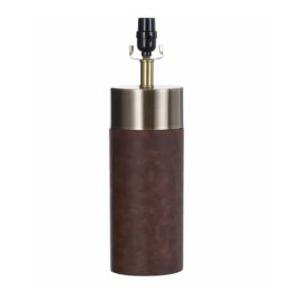 Stylecraft Natural Leather and Gold Table Lamp Large Size