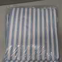 Breathable, Brushed Microfiber Wrinkle Resistant 3 Piece Bed Sheet Set with 14-Inch Deep Pockets, Twin, Dusty Blue Pinstripe, Printed