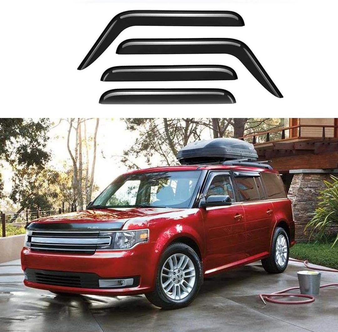 4pcs Out-Channel Window Deflectors for Ford Flex 09-19 Dark Smoke 94079