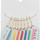 Roioiow Things I Say While Knitting - Funny Swear Stitch Markers for Crafting, 8 Colorful Pieces with Humorous Quotes, Ideal Gift for Crochet Enthusiasts