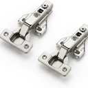 Ravinte 1 Pair 2 Packs Full Overlay Cabinet Door Hinges,105 Degree Adjustable Concealed Kitchen Cabinet Hinges Soft Close for Face Frame Cabinet