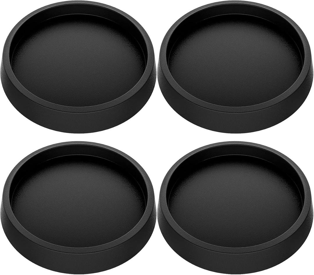 Furniture Coasters,Caster Cups,Furniture Leg Protectors 2.5 Inch 4pcs Rubber Pads no Slip for Hardwood Floors Black