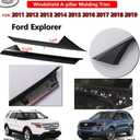 Windshield Trim Molding Front Outer Window Panel Explorer,Windshield Moulding Guard Cover XLT Window Bracket Gasket for Ford Explorer 2011 2013 2014 2015 2017 2019 (Driver+Passenger Side)