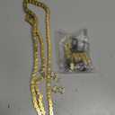 ASDFGHT 420 Chain 420 Standard Roller Chain 132 Link, Gold 420 Drive Chain for 110 125cc Dirt Pit Bike, ATV Quad Go Kart Scooter Mini Bike (With Chain Breaker +0.4" Chain Axle Adjuster)